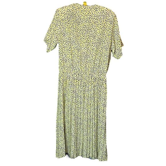 5 for $25🔥 Size 14 Vintage Yellow Cheetah Print Maxi Dress & Belt - Picture 2 of 10